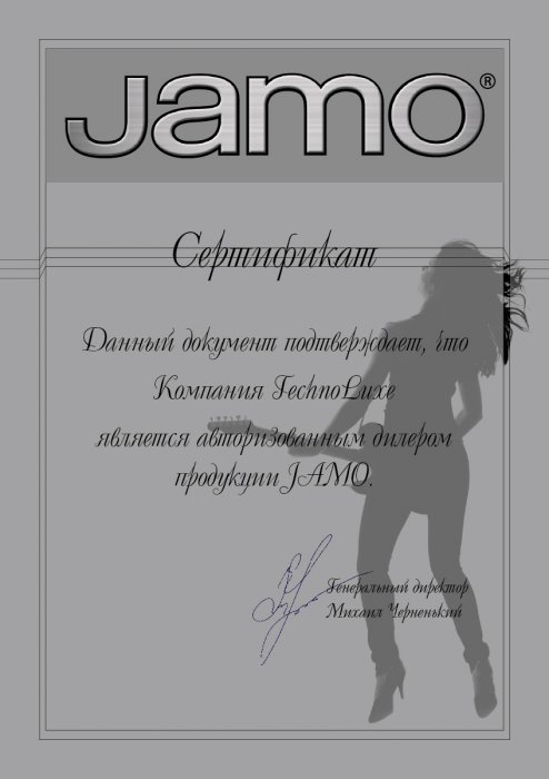Сертификат дилера JAMO